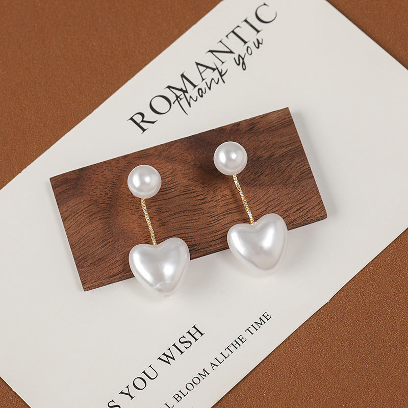 Wholesale S925 Silver Needle Heart Pearl Earrings ACC-ES-ZhiShifang003