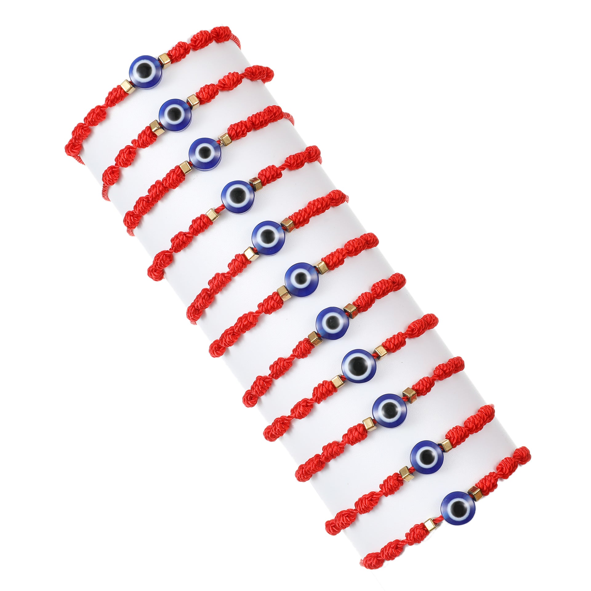 Wholesale Resin Hand Knotted Red Rope Evil Eye Bracelet Blue Eye Unisex Gift