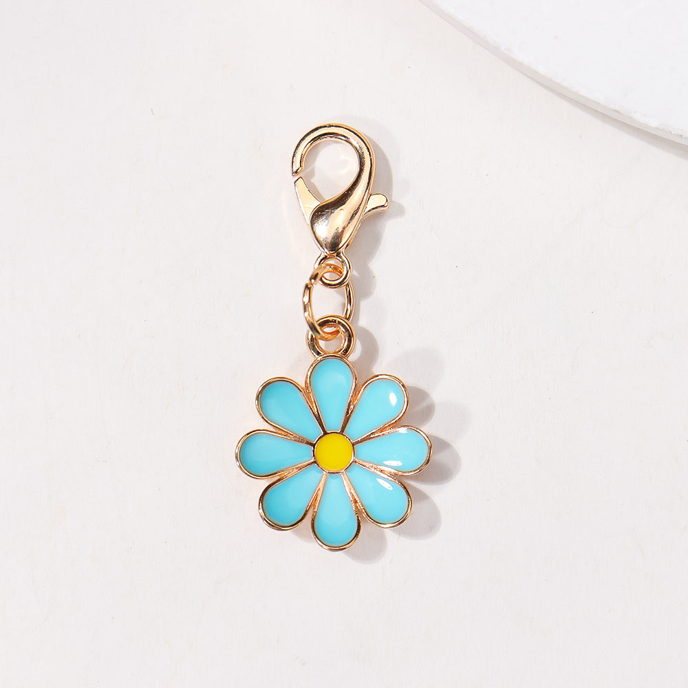Wholesale 10pcs/pack Alloy Oil Drop  Flower Pendant DIY Universal Buckle Pendant Necklace Earrings Keychain Shoe Bag Jewelry Pendant
