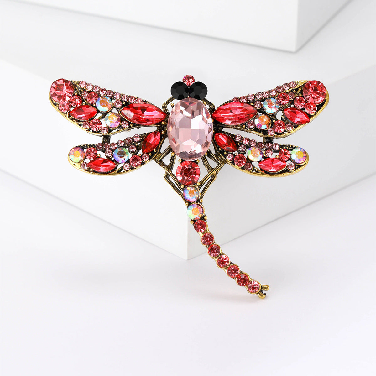 Wholesale Trendy Women S Dragonfly Brooch Pin Alloy Rhinestone Corsage Party Jewelry Accessory