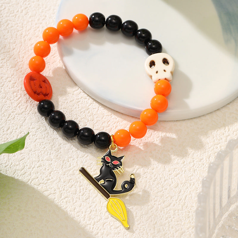 Wholesale  Handmade Beaded Bracelet Pumpkin Ghost Bracelet
