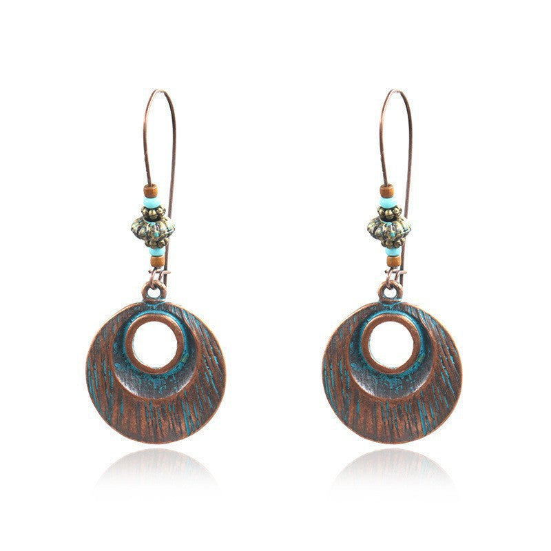 Wholesale Bohemian hippie earrings fashion alloy long exaggerated earrings retro nostalgic female earrings ear jewelry