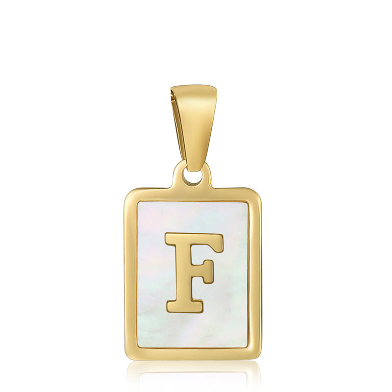 Wholesale Stainless Steel Letter Pendant Necklace Fashion Accessory Gift for Boutique Resale