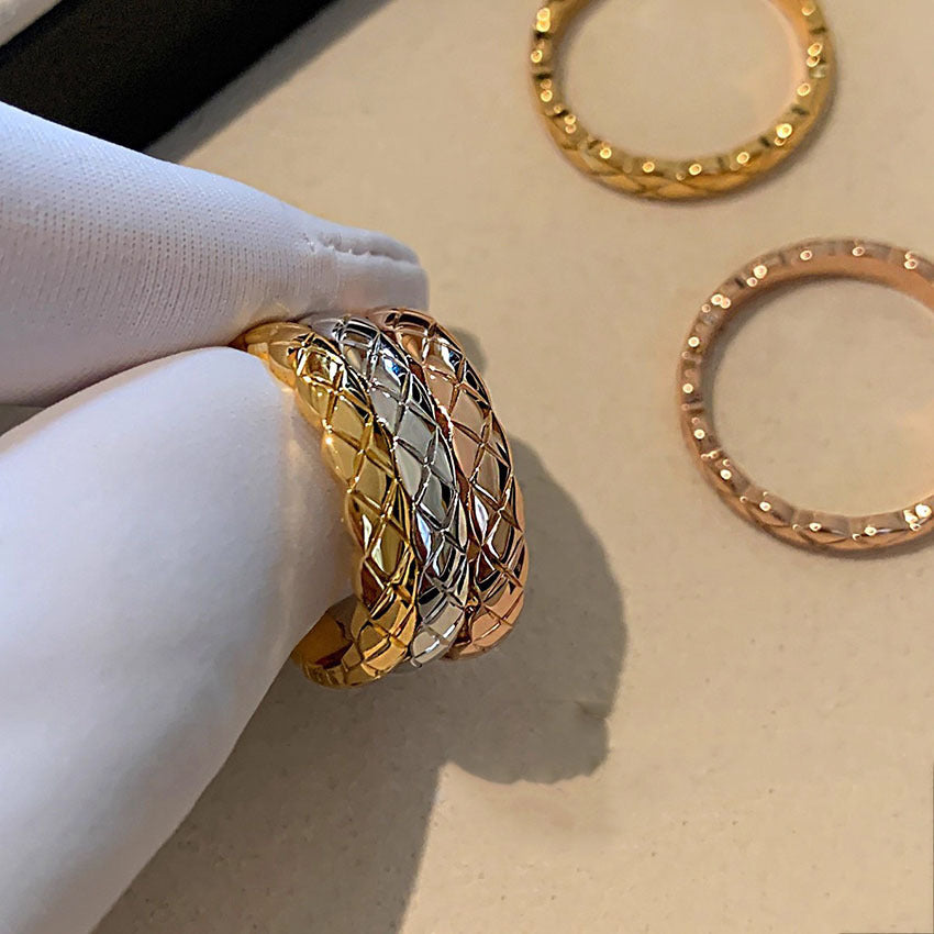 Wholesale Modern Rhombus Ring for Women,  Gold Plated Fashion Jewelry Accessory Gift