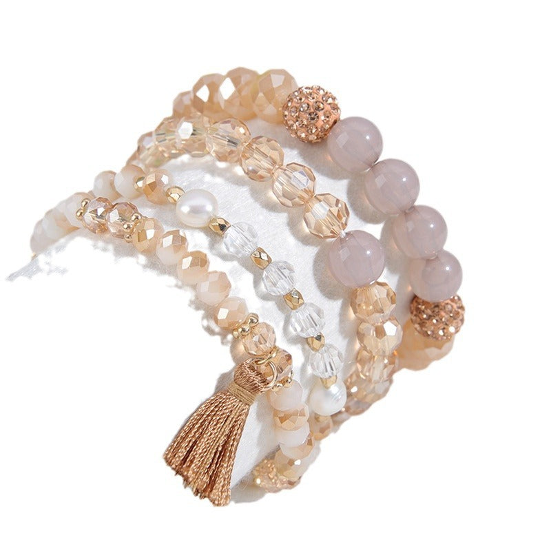 Wholesale Multi-layer Beaded Bohemian Tassel Bracelet