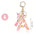Wholesale Pink letter butterfly tassel keychain
