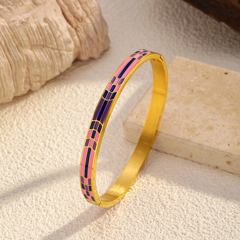 Wholesale  stainless steel color-blocked Bracelet