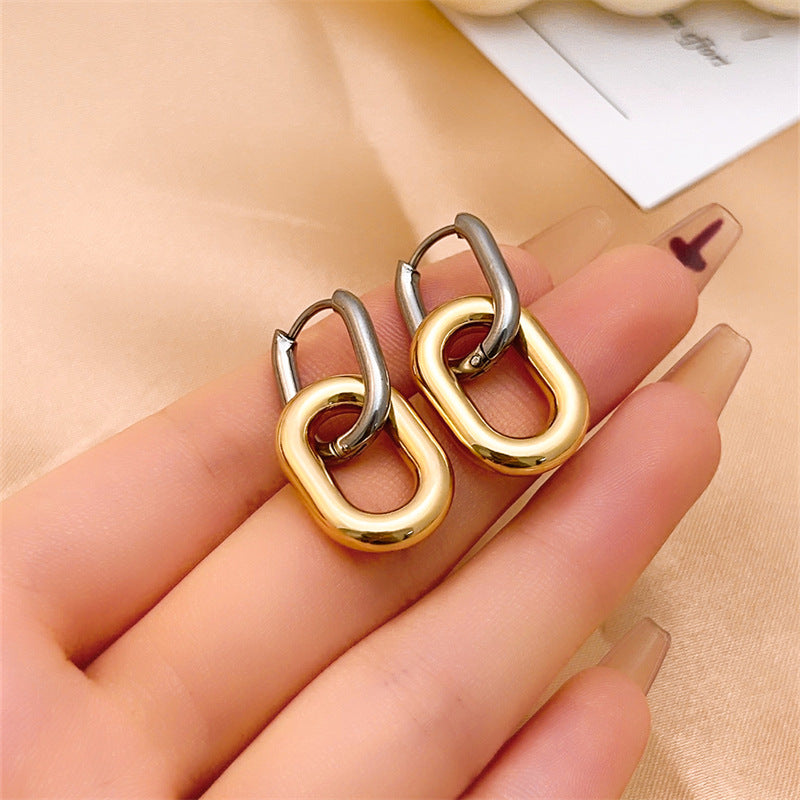 Wholesale Stainless Steel Earrings Toggle Love Earrings ACC-ES-MOXI004