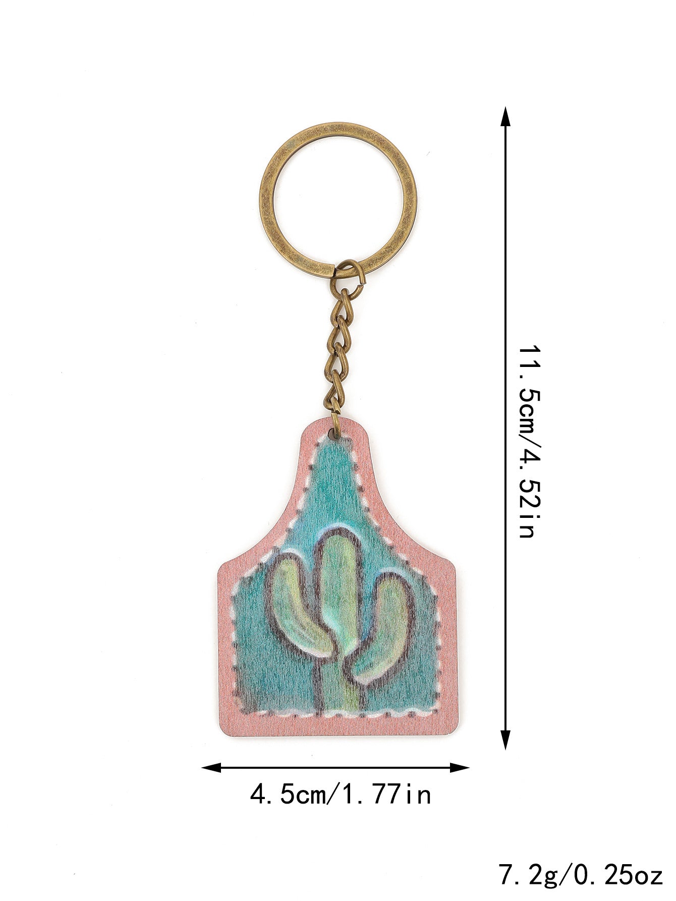 Wholesale Zinc Alloy Cactus Horse Head Keychain Western Farm Style Car Key Accessory for Boutique Resale