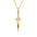 Wholesale sword Crescent ivory pendant necklace micro inlaid zircon  chain necklace