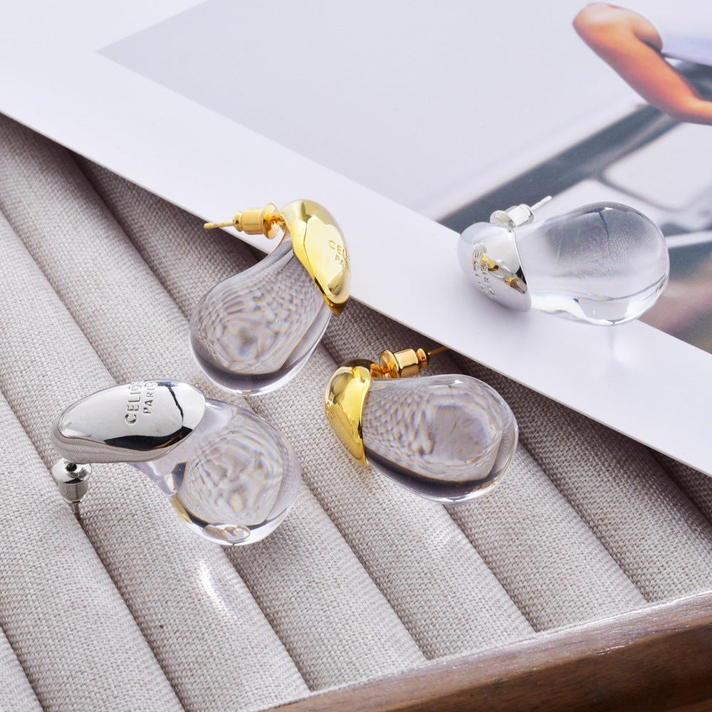 Wholesale Transparent Resin Drop Earrings