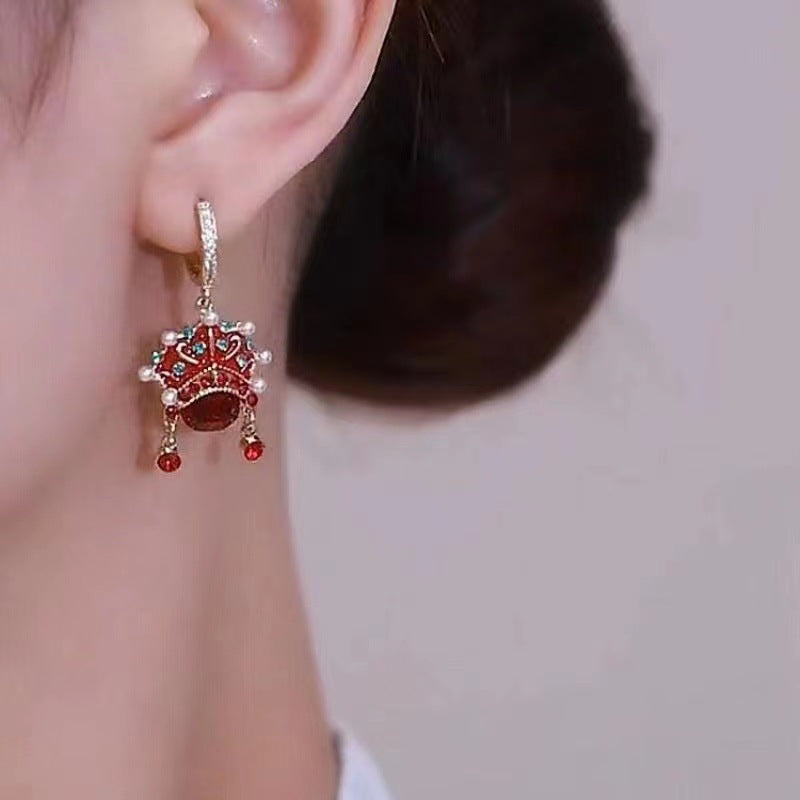 Wholesale Face Red Earrings