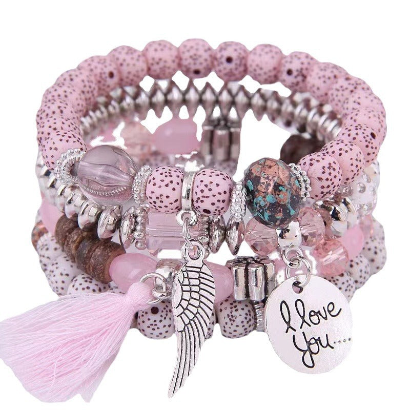 Wholesale Bohemian Crystal Multi-layer Turquoise Bracelet Beaded Multi-layer Bracelet ACC-BT-FengLi007