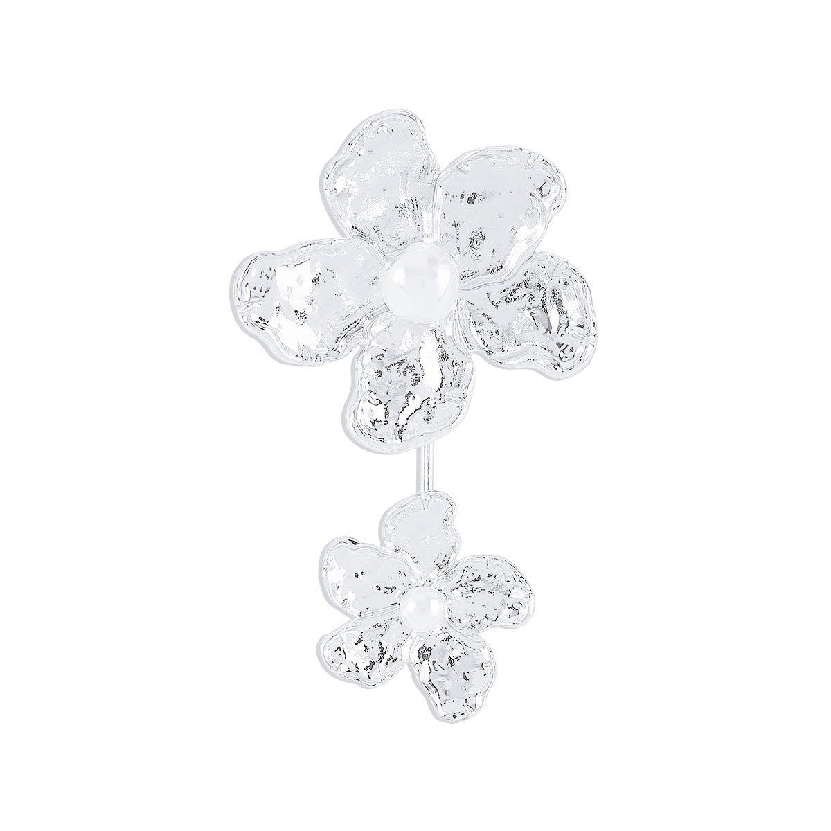 Wholesale Alloy Flower Exaggerated Irregular Pearl Geometric Earrings Ring Collar Bracelet