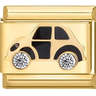 Wholesale Italian Charm Bracelet 9mm DIY Splicing Gold Plated Smiley Dolphin Stainless Steel Composable Bracelet