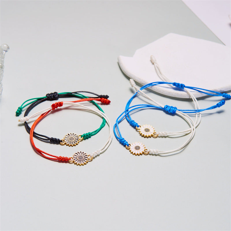 Wholesale  Israel color bracelet two-piece woven Daisy bracelet