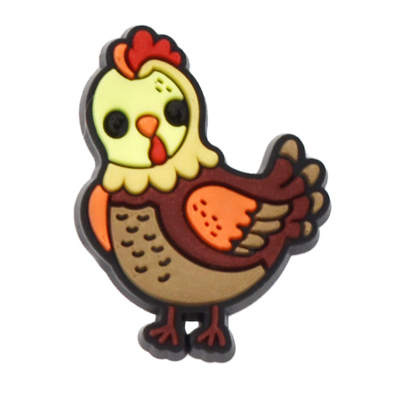 Wholesale Random 100pcs Farm Theme Cartoon Shoes Accessories Shoes Charms ACC-SC-RYY050