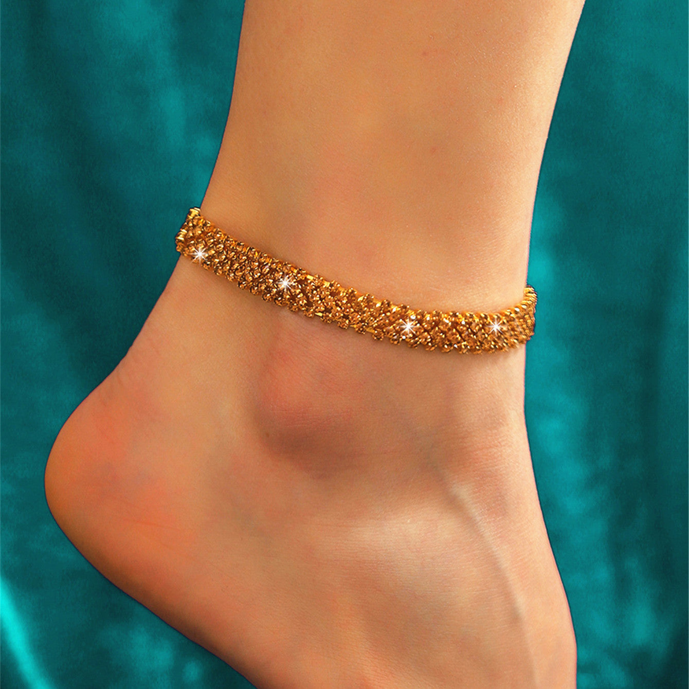 Wholesale full diamond luxury anklet