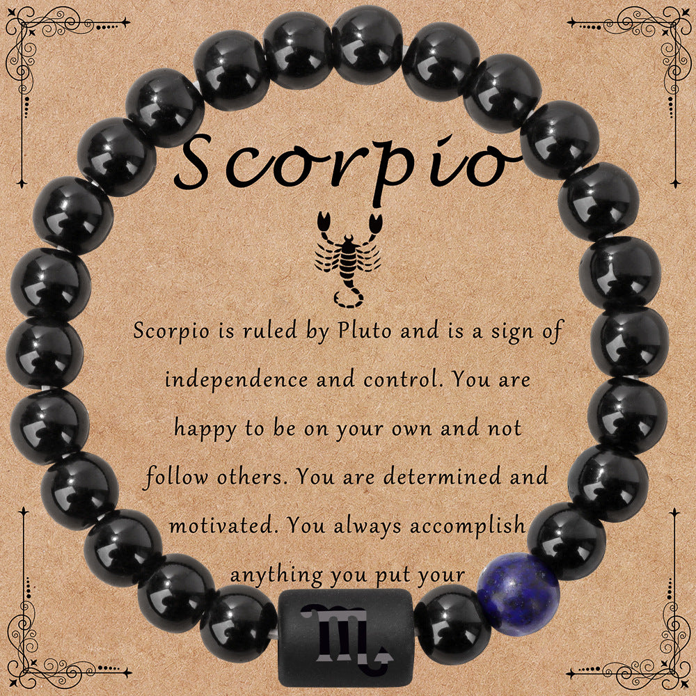 Wholesale Vintage Zodiac Sign Bracelet Natural Stone Bracelet ACC-BT-GEB001
