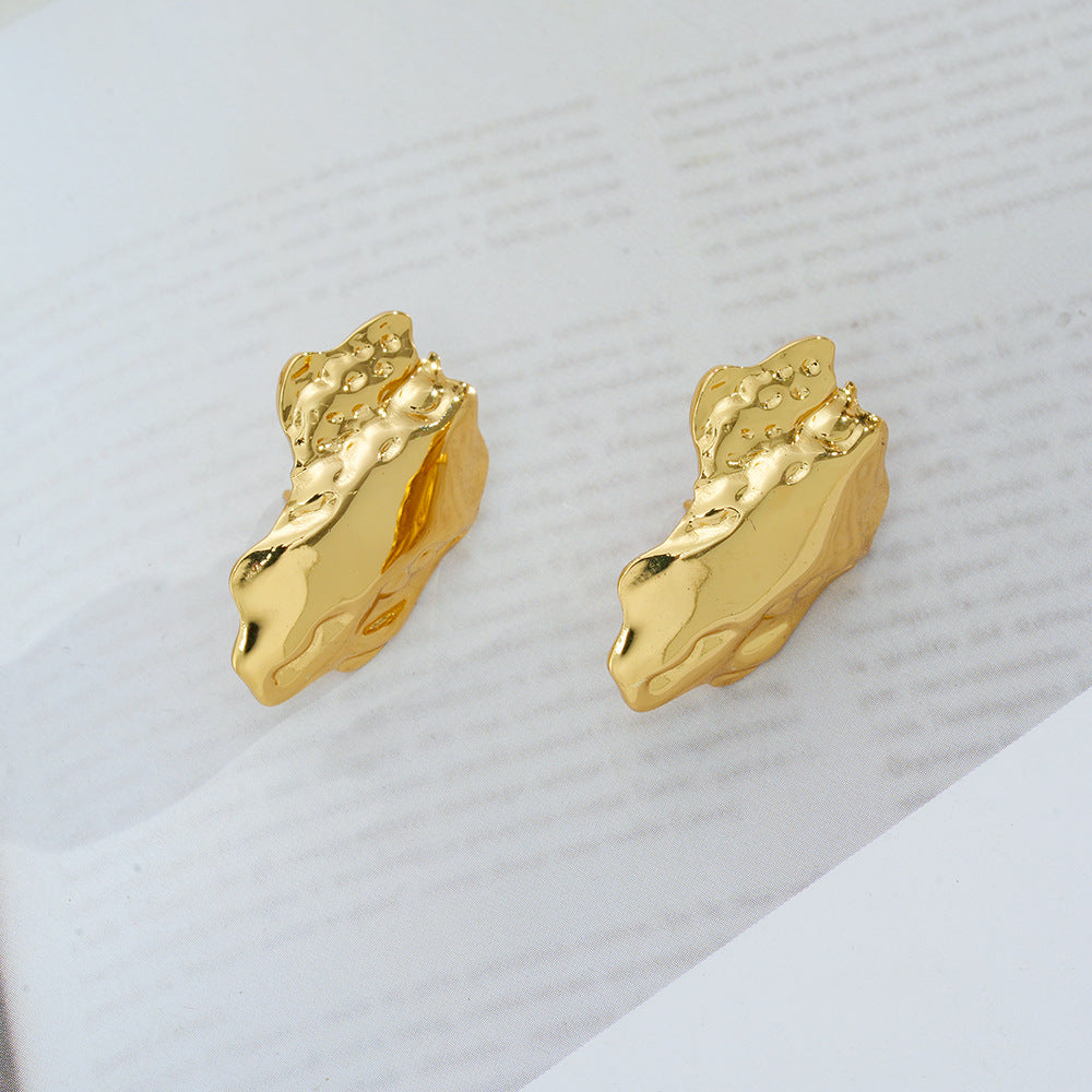 Wholesale Chic Flower and Butterfly Design Titanium Steel Earrings Fashion Jewelry Accessory for Party Wear