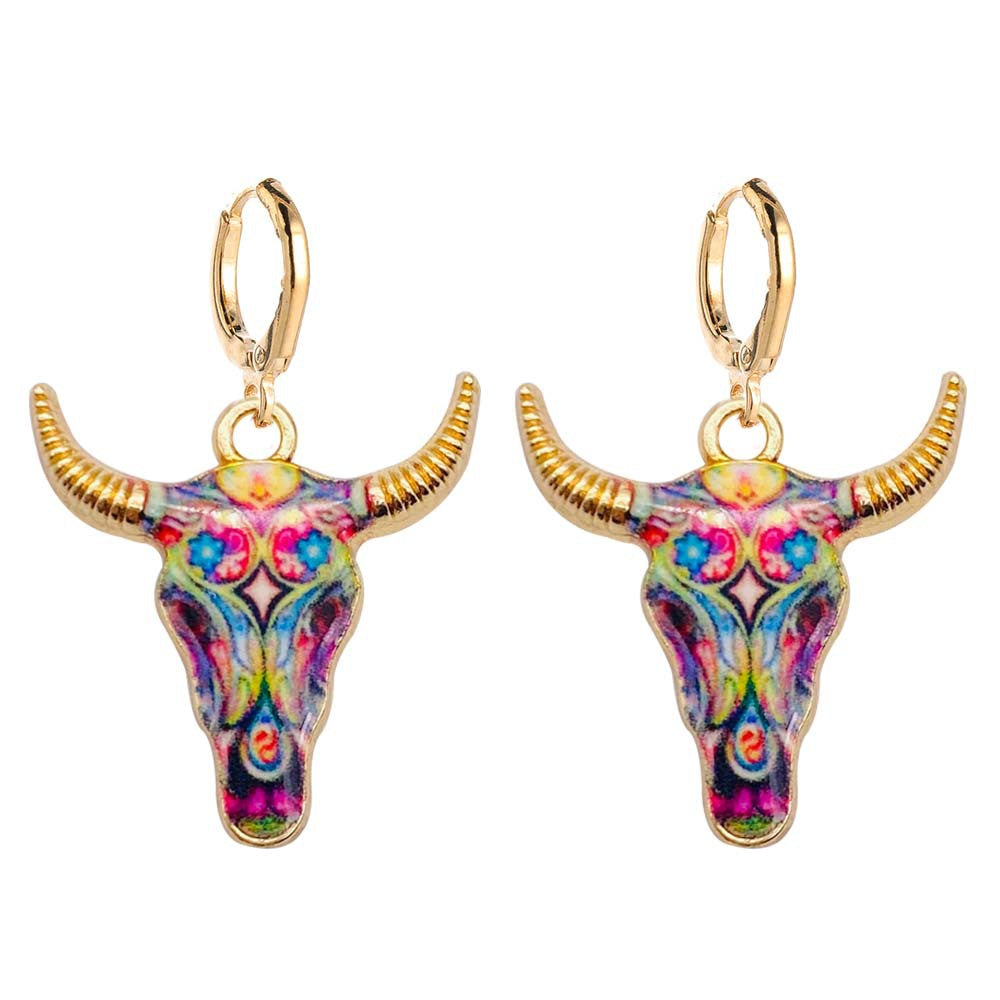 Wholesale Retro Ethnic-Style Western Cowboy Series Acrylic Earrings