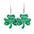 Wholesale  Patrick Clover Green Irish Party  Four-leaf Clover Love  Letter Earrings