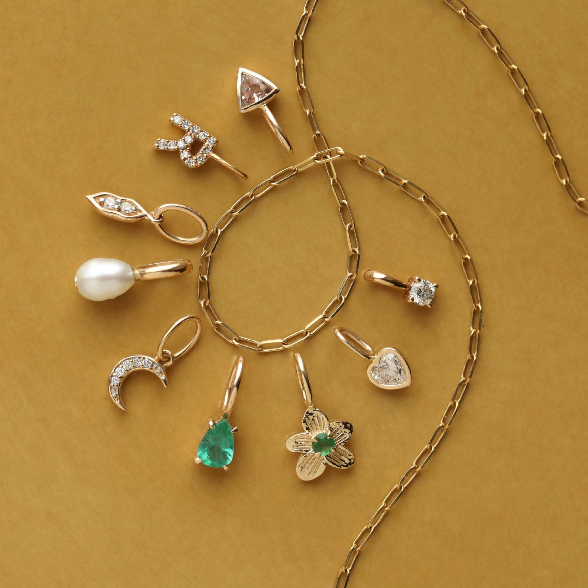 Wholesale December flower zircon pearl pendant green gemstone love Pendant