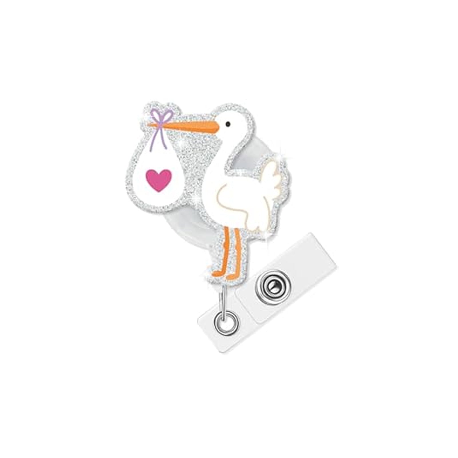 Wholesale Acrylic Retractable Badge Reel Baby Pattern for Nurse ID Card Holder Cute Gift