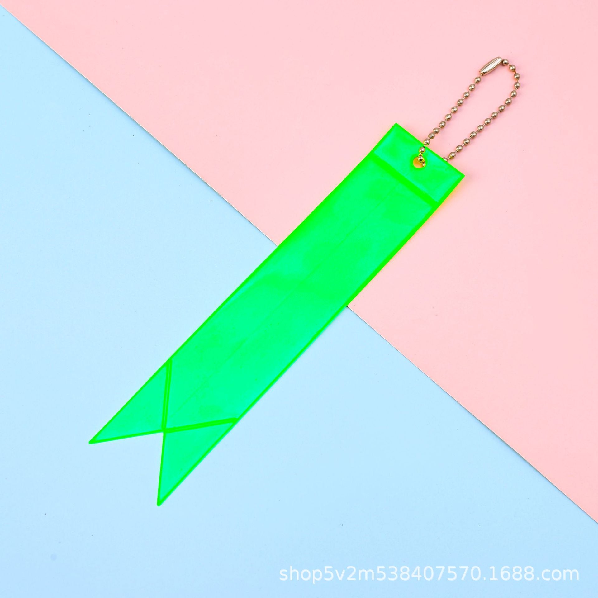 Wholesale Multicolor PVC long pendant reflective pendant keychain
