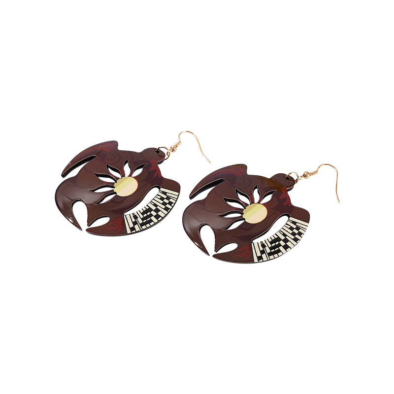 Wholesale Acrylic Turtle Ethnic Style Colored Earrings ACC-ES-YanChen002