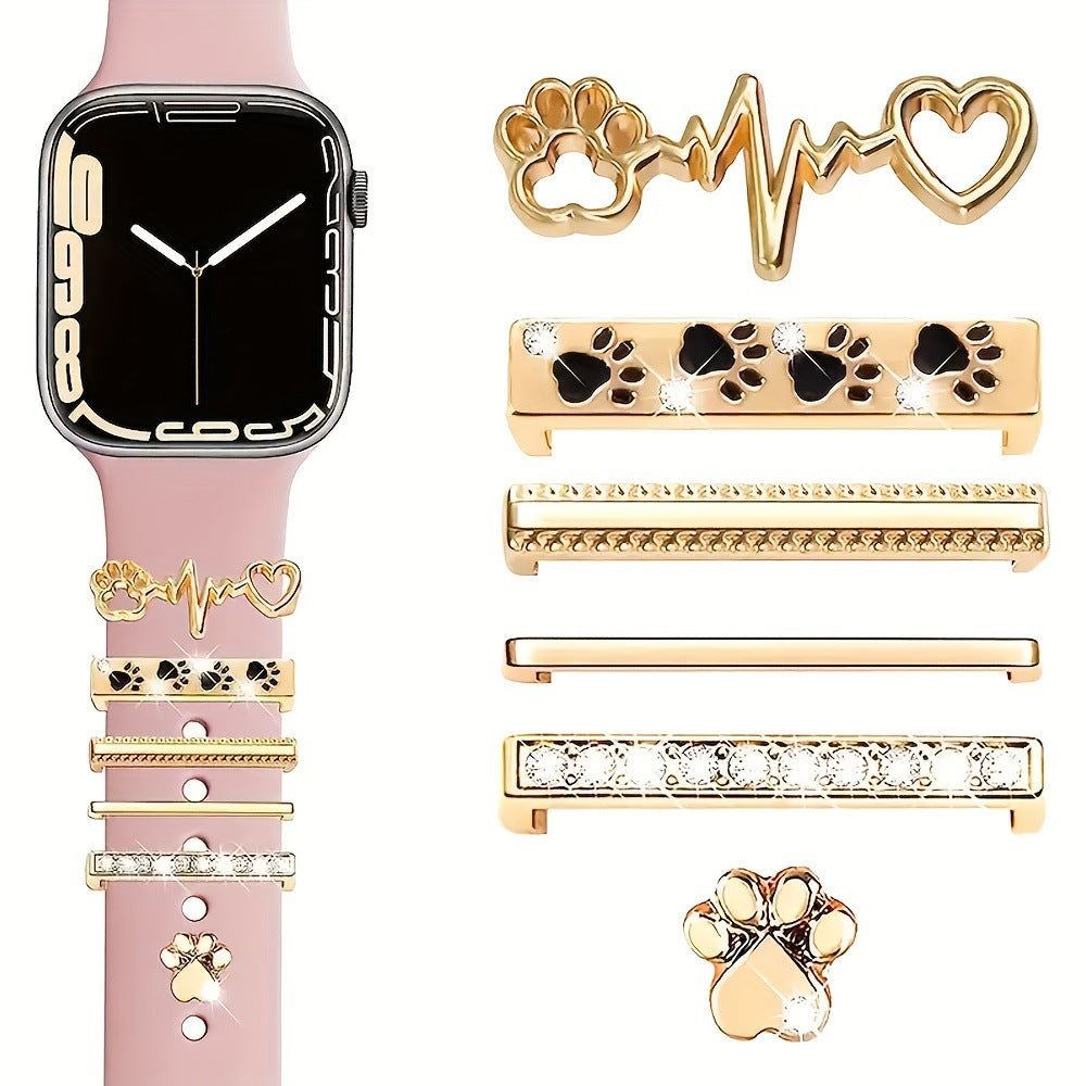 Wholesale Cat Claw Love Theme Charm Pendant Zinc Alloy Dripping Oil Finish Fashion Accessory For Silicone Band Boutique Resale