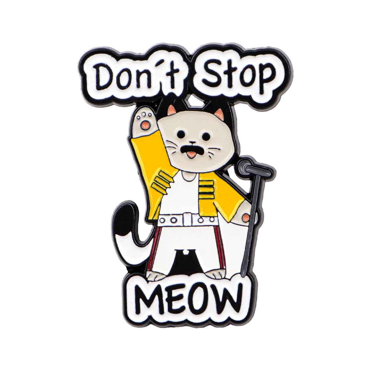 Wholesale Monster Cat English Quote Brooch Badge
