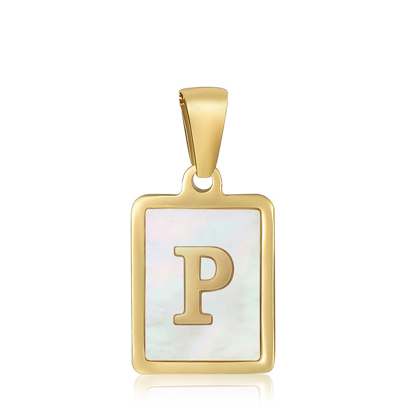Wholesale Stainless Steel Letter Pendant Necklace Fashion Accessory Gift for Boutique Resale