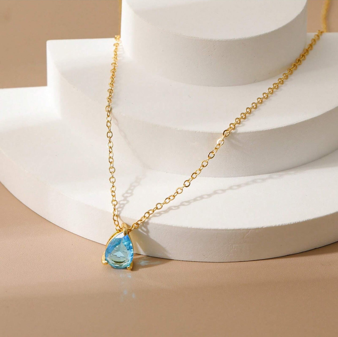 Wholesale December colorful zircon small water droplet DIY pendant