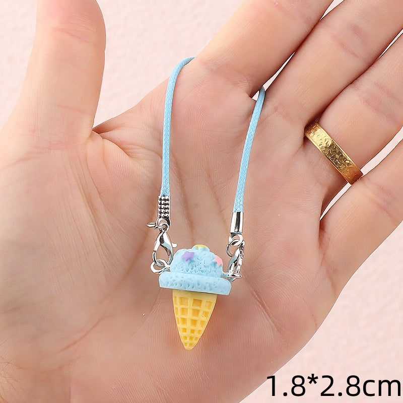 Wholesale Cute cartoon mini ice cream cone doll accessories