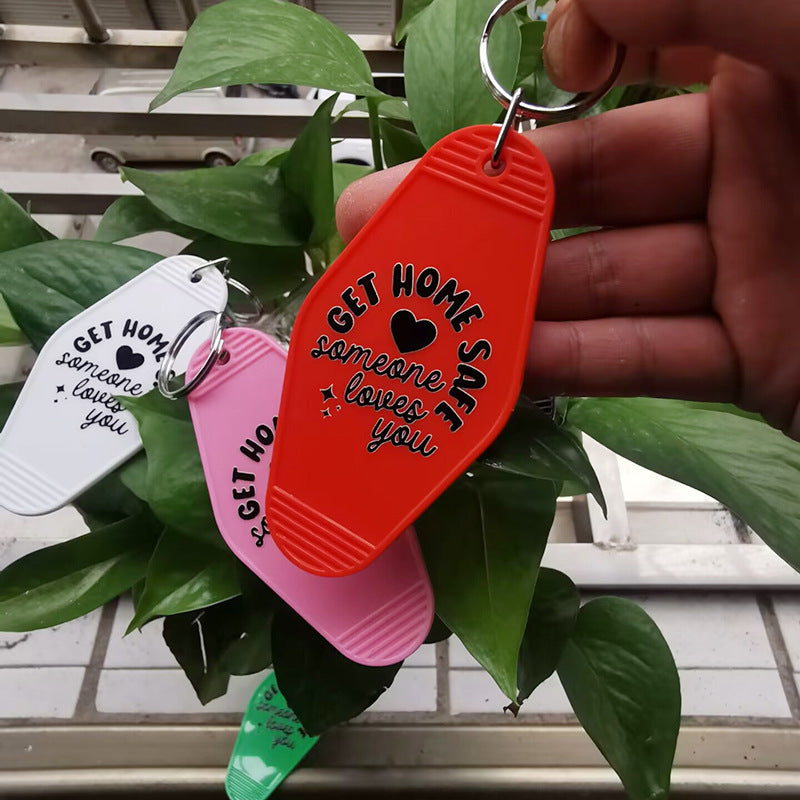 Wholesale Hotel Plastic UV Printing Keychain ACC-KC-MeiXin013