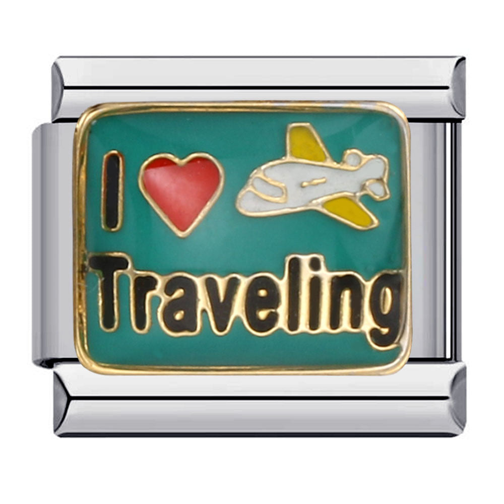 Wholesale Italian Charm Bracelet 9mm DIY Splicing Removable Transportation Series Stainless Steel Composable Bracelet