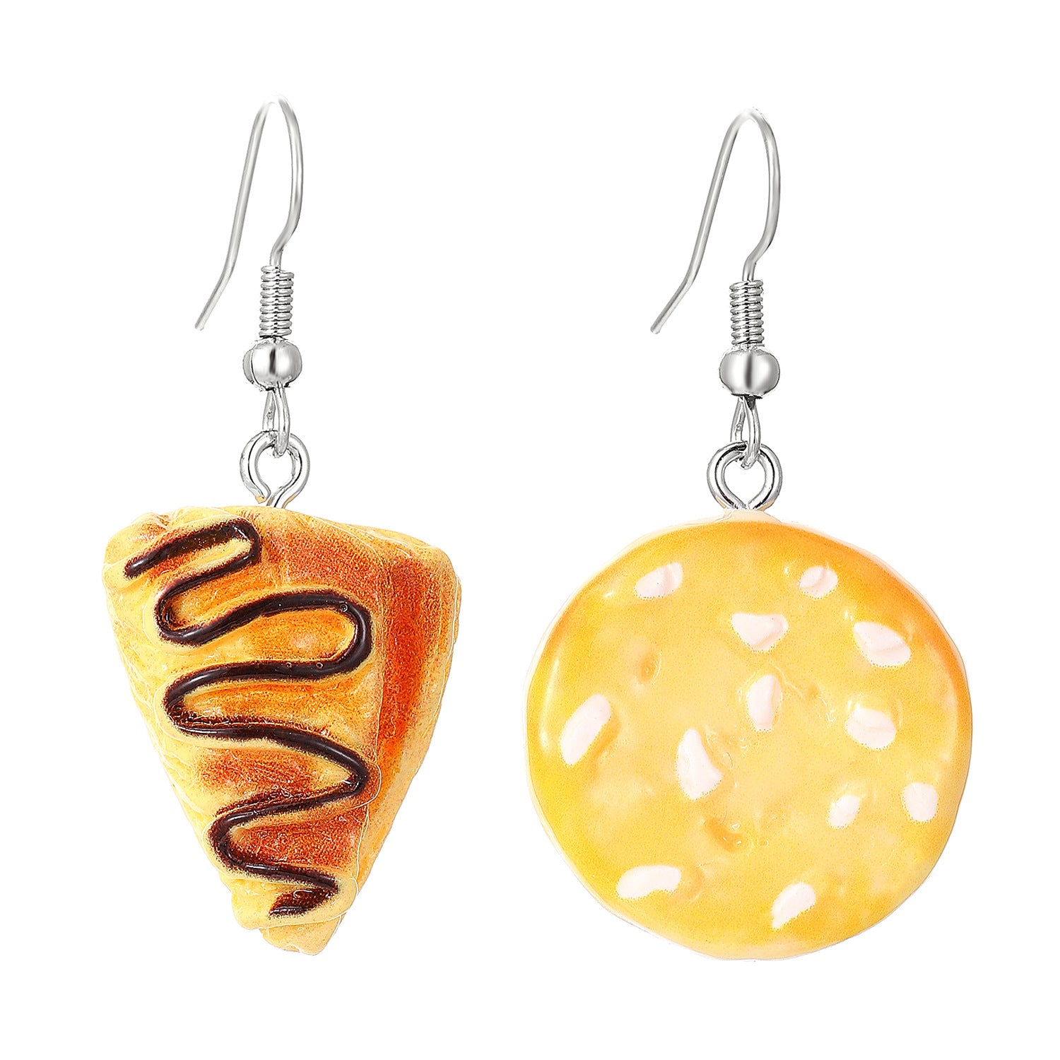 Wholesale Funny Donut Earrings Set For Women White Plastic Resin Party Gift Boutique Resale