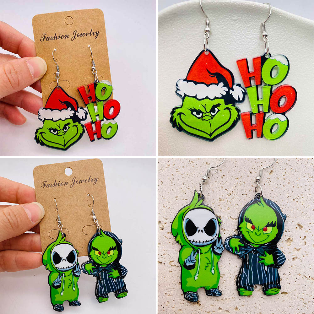 Wholesale Christmas Acrylic Halloween Horror Movie Cartoon Character Earrings ACC-ES-ChenY036