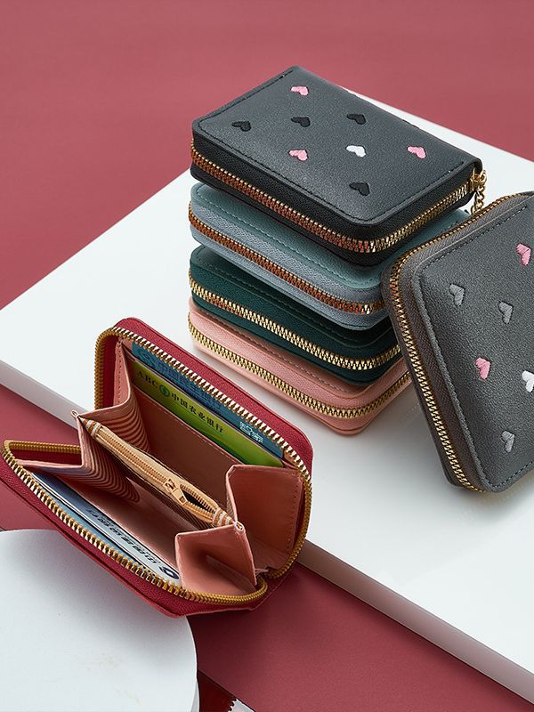 Wholesale Tassel Zipper Wallet for Women Cute Coin Purse Bright Red Chic Fashion Accessory