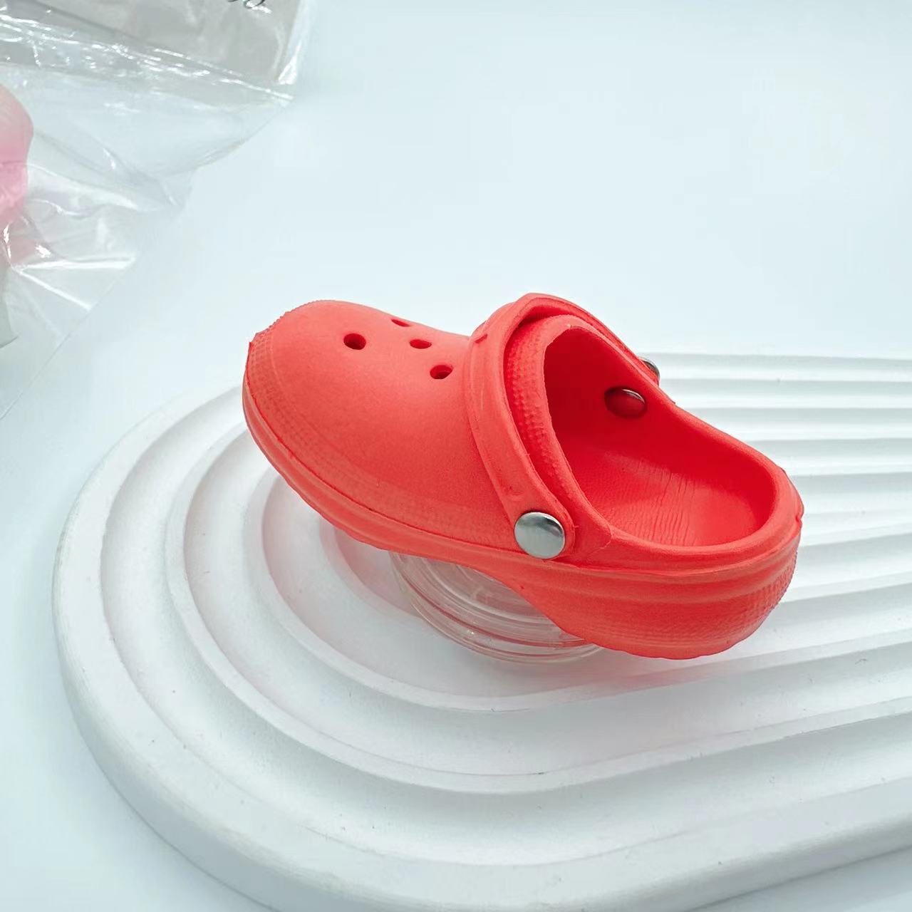 Wholesale Anti-Lost Creative Clogs Transparent phone stand