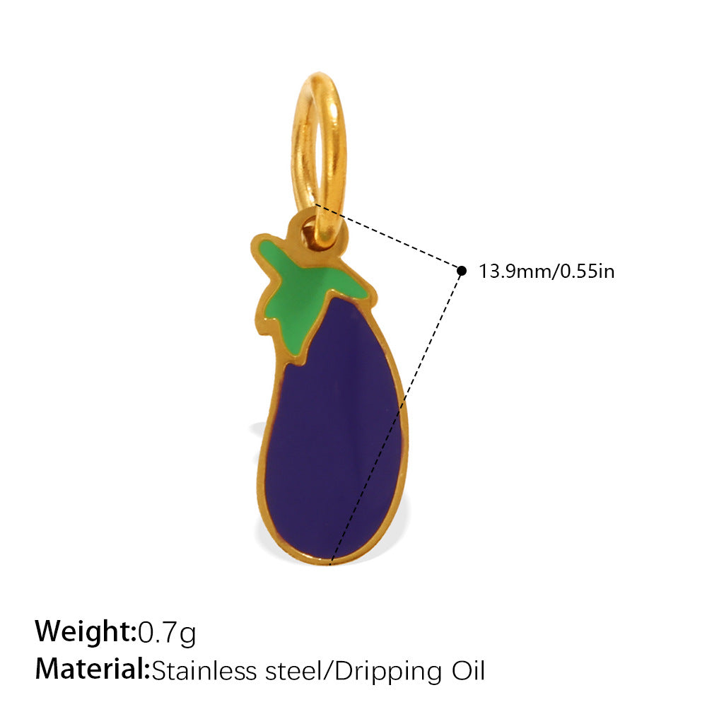 Wholesale Vegetable Series Dripping Oil Charms for Jewelry