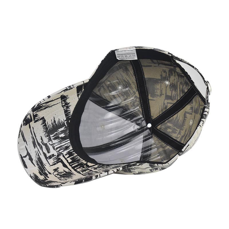 Wholesale Tie Dye Baseball Cap Chinese Style Graffiti Print Adjustable Summer Sun Hat For Men Women