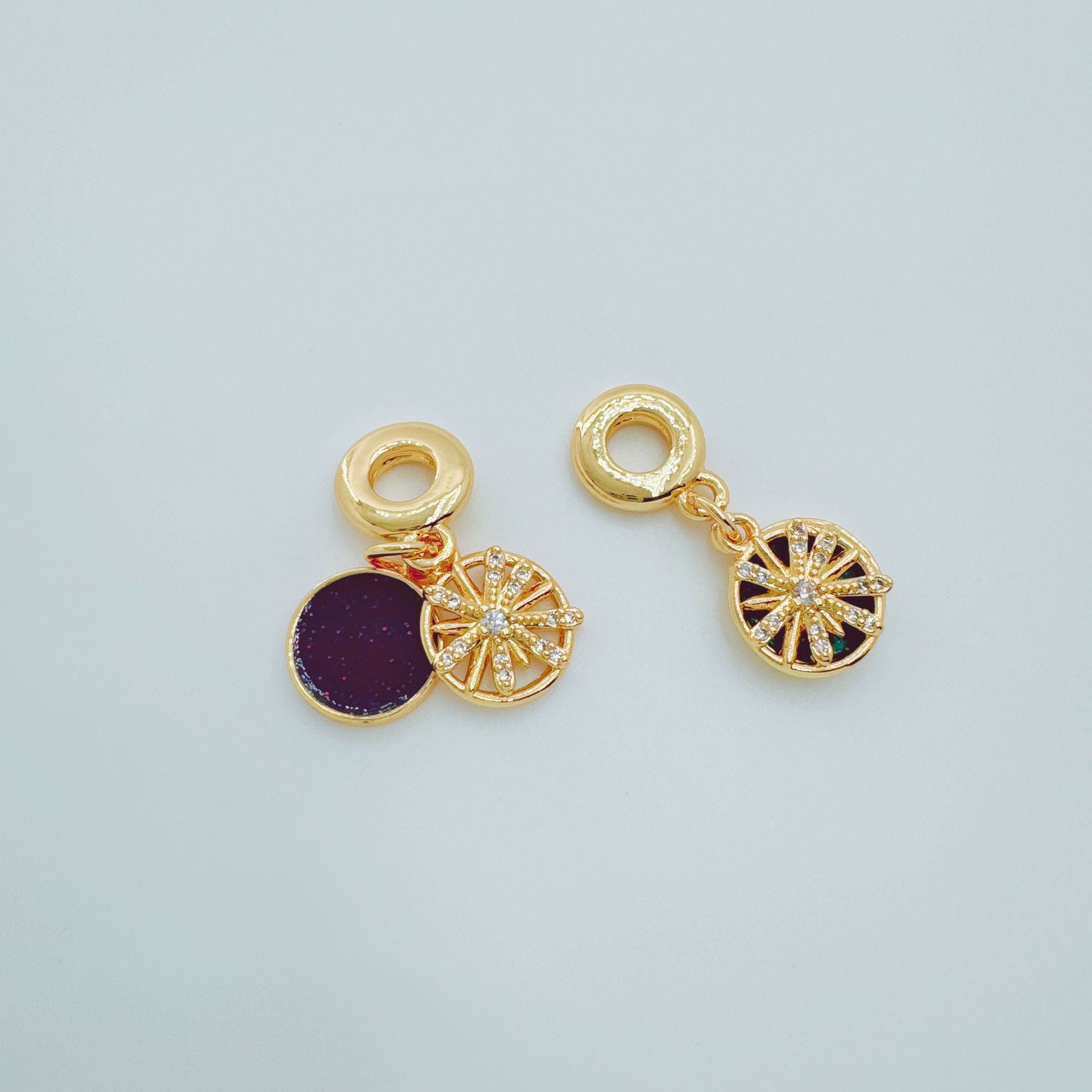 Wholesale Creative Ins Style Copper Plated Gold Pendant Trendy DIY Jewelry Accessory for Boutique Resale