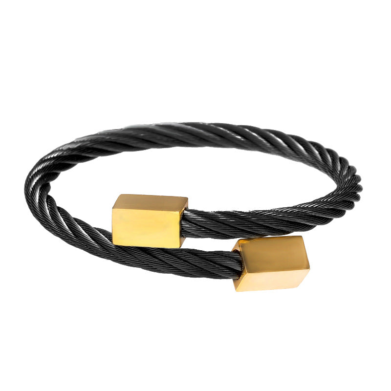 Wholesale stainless steel winding geometric bracelet