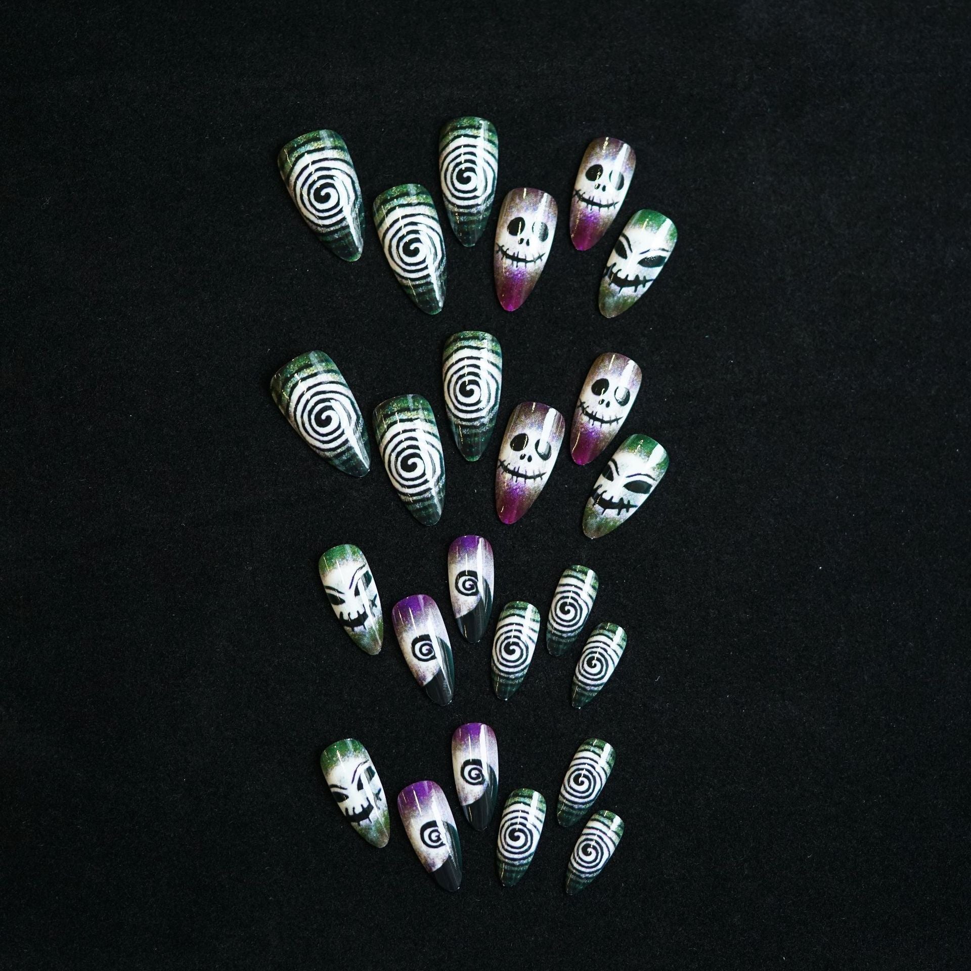 Wholesale 24 Pieces/ box  Funny Skull Nails Kits Nail Stickers