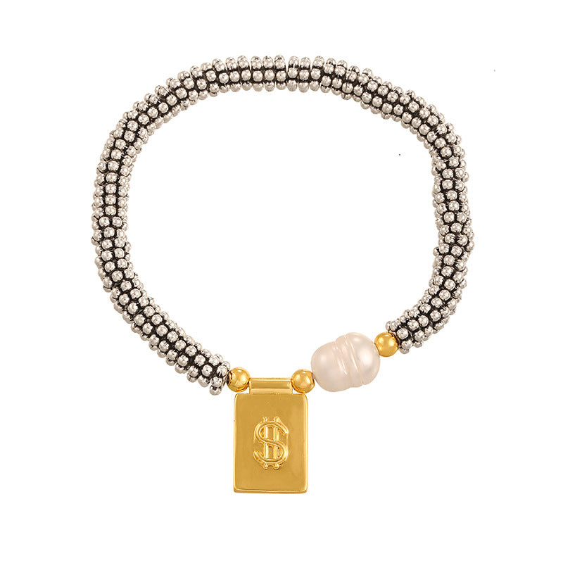 Wholesale Copper Freshwater Pearl Moon Heart Sun Bracelet