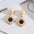 Wholesale Retro Glaze Gold Personality Exaggerated Silver Needle Middle Ancient Earrings