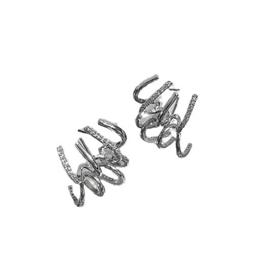 Wholesale 925 Silver Exaggerated Personality Diamond Earrings Blingbling Earrings Statemente Earrings ACC-ES-YunJin002