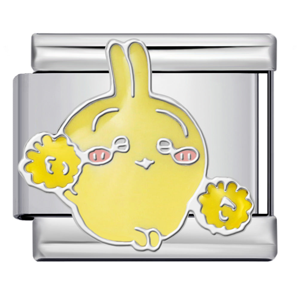 Wholesale Italian Charm Bracelet 9mm DIY Splicing Cute Cartoon Stainless Steel Composable Bracelet